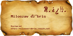 Miloszav Ábris névjegykártya